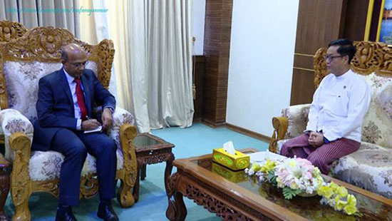 နိုင်ငံခြားရေးဝန်ကြီးဌာန၊ ဒုတိယဝန်ကြီး ဦးလွင်ဦး အိန္ဒိယသံအမတ်ကြီးအား လက်ခံတွေ့ဆုံ