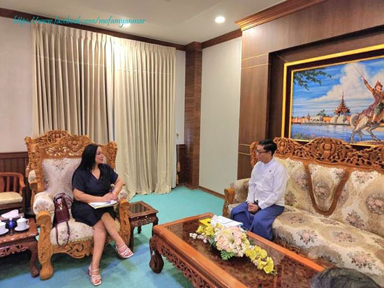 နိုင်ငံခြားရေးဝန်ကြီးဌာန၊ ဒုတိယဝန်ကြီးက မြန်မာနိုင်ငံဆိုင်ရာ အီဂျစ်သံအမတ်ကြီးအား လက်ခံတွေ့ဆုံ