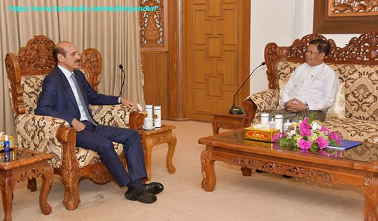 ပြည်ထောင်စုသမ္မတမြန်မာနိုင်ငံတော်၊ ဒုတိယဝန်ကြီးချုပ်နှင့် နိုင်ငံခြားရေးဝန်ကြီး ဌာန၊ ပြည်ထောင်စုဝန်ကြီး ဦးသန်းဆွေသည် တာဝန်ပြီးဆုံး၍ မြန်မာနိုင်ငံမှ ပြန်လည် ထွက်ခွာမည့် ပြည်ထောင်စုသမ္မတမြန်မာနိုင်ငံတော်ဆိုင်ရာ ကူဝိတ်သံအမတ်ကြီး မစ္စတာ မူဘာရက်(ခ်) အမ် အေ အလက