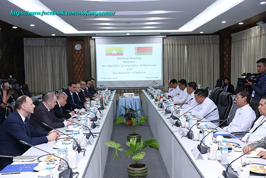 ပြည်ထောင်စုသမ္မတမြန်မာနိုင်ငံတော်၊ ဒုတိယဝန်ကြီးချုပ်နှင့် နိုင်ငံခြားရေးဝန်ကြီးဌာန၊ ပြည်ထောင်စုဝန်ကြီး ဦးသန်းဆွေနှင့်ဘယ်လာရုစ်သမ္မတနိုင်ငံ၊ နိုင်ငံခြားရေးဝန်ကြီး မစ္စတာ မက်ဆင် ရူဇန်ကော့ဗ်တို့အကြား တွေ့ဆုံဆွေးနွေးပွဲ ကျင်းပ