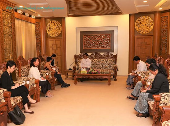 ပြည်ထောင်စုသမ္မတမြန်မာနိုင်ငံ၊ ဒုတိယဝန်ကြီးချုပ်နှင့် နိုင်ငံခြားရေးဝန်ကြီးဌာန၊ ပြည်ထောင်စုဝန်ကြီး ဦးသန်းဆွေက တရုတ်ပြည်သူ့သမ္မတနိုင်ငံ၊ နိုင်ငံခြားရေးဝန်ကြီးဌာန၊ အာရှရေးရာအထူး ကိုယ်စားလှယ် မစ္စတာ တိန့်ရှီးကျွင်းကို လက်ခံတွေ့ဆုံ