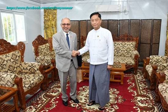 ပြည်ထောင်စုသမ္မတမြန်မာနိုင်ငံတော်၊ နိုင်ငံခြားရေးဝန်ကြီးဌာန၊ ဒုတိယဝန်ကြီး ဦးလွင်ဦး သည် ပြည်ထောင်စုသမ္မတမြန်မာနိုင်ငံတော်ဆိုင်ရာ နီပေါဖက်ဒရယ်ဒီမိုကရက်တစ် သမ္မတနိုင်ငံ သံအမတ်ကြီး မစ္စတာ ဟာရီရှ်ချန်ဒရာ ဂီမီရေးကို လက်ခံတွေ့ဆုံ