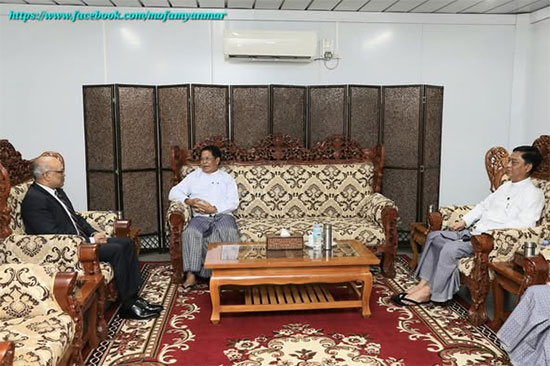 ဒုတိယဝန်ကြီးချုပ်နှင့် နိုင်ငံခြားရေးဝန်ကြီးဌာန၊ ပြည်ထောင်စုဝန်ကြီးက ဘင်္ဂလားဒေ့ရှ် သံအမတ်ကြီးအား လက်ခံတွေ့ဆုံ (၂၁-၇-၂၀၂၅၊ နေပြည်တော်)