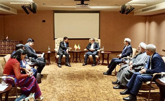 နိုင်ငံခြားရေးဝန်ကြီးဌာန၊ ပြည်ထောင်စုဝန်ကြီး ဘက်မလိုက်လှုပ်ရှားမှုအဖွဲ့ ဝန်ကြီးအဆင့် အစည်းအဝေးသို့ တက်ရောက်လာသည့် နိုင်ငံခြားရေးဝန်ကြီးများနှင့် ကိုယ်စားလှယ်အဖွဲ့ခေါင်းဆောင်တို့နှင့် သီးသန့်တွေ့ဆုံ