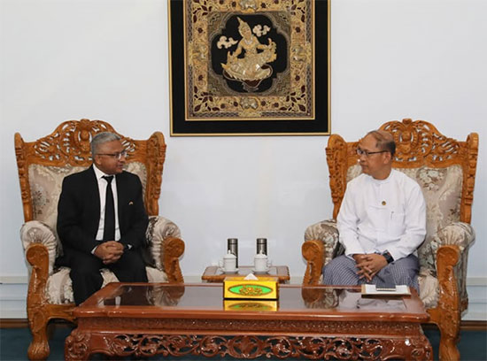 နိုင်ငံခြားရေးဝန်ကြီးဌာန၊ ဒုတိယဝန်ကြီးက မြန်မာနိုင်ငံဆိုင်ရာ အိန္ဒိယသံအမတ်ကြီးအား လက်ခံတွေ့ဆုံ