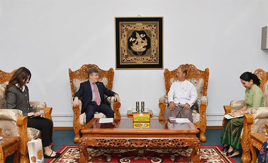 နိုင်ငံခြားရေးဝန်ကြီးဌာန၊ ဒုတိယဝန်ကြီး ဦးနိုင်မင်းကျော်က မြန်မာနိုင်ငံဆိုင်ရာ ရုရှားသံအမတ်ကြီး H.E. Mr. Iskander Azizov ကို လက်ခံတွေ့ဆုံ