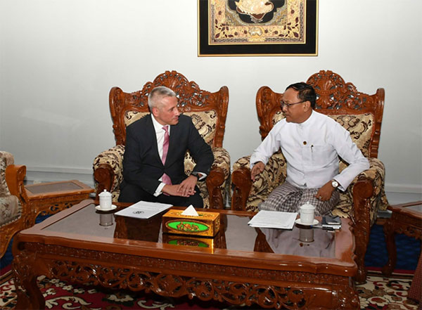 နိုင်ငံခြားရေးဝန်ကြီးဌာန၊ ဒုတိယဝန်ကြီး ဦးကိုကိုကျော်က မြန်မာနိုင်ငံဆိုင်ရာ ဘယ်လာရုစ် သံအမတ်ကြီး မစ္စတာ အူလာဇမီယာ ဘာရာဗီကူအား လက်ခံတွေ့ဆုံ